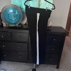 ADAMS Comfort Stretch Pants Men’s 32 Black White Tuxedo Stripe Urban Slim Fit